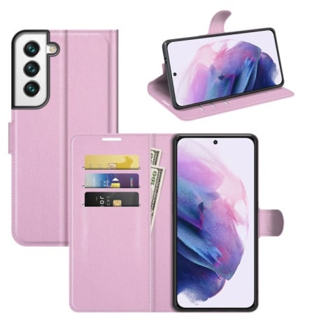 Чохол-книжка Litchi Texture Samsung Galaxy S22 Plus 5G - рожевий