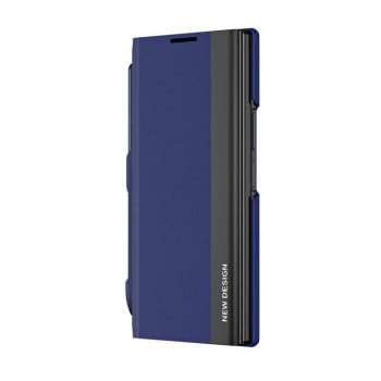 Чехол-книжка с металлизированной рамкой Side Electroplated с держателем на стилуса Pen Slot на Samsung Galaxy TriFold — синий