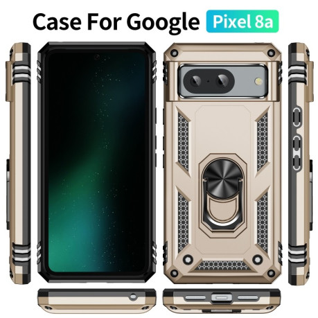 Противоударный чехол HMC 360 Degree Rotating Holder на Google Pixel 8a - золотой