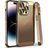 Противоударный чехол Fine Mesh Cooling для iPhone 15 Pro Max - золотой