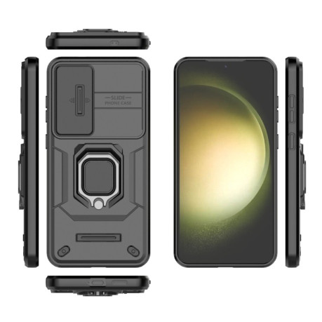 Противоударный чехол Sliding Camshield для Samsung Galaxy S25+ 5G - черный