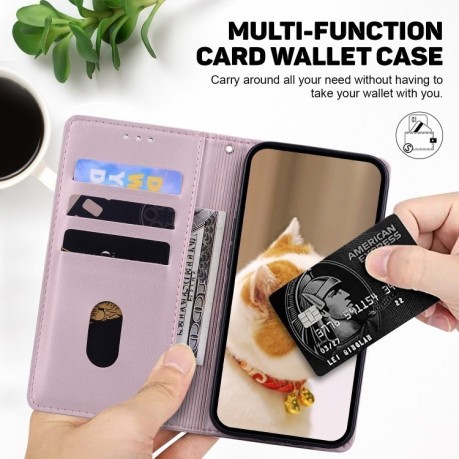 Чохол-книжка Cute Cats RFID Leather для Xiaomi 14T Pro - рожеве золото