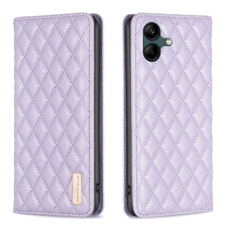 Чехол-книжка Diamond Lattice для Samsung Galaxy A04 4G - фиолетовый