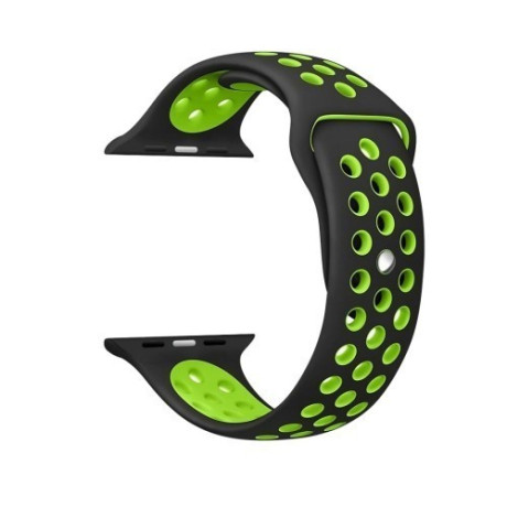 Спортивний Ремінець Sport Black Green для Apple Watch 42mm