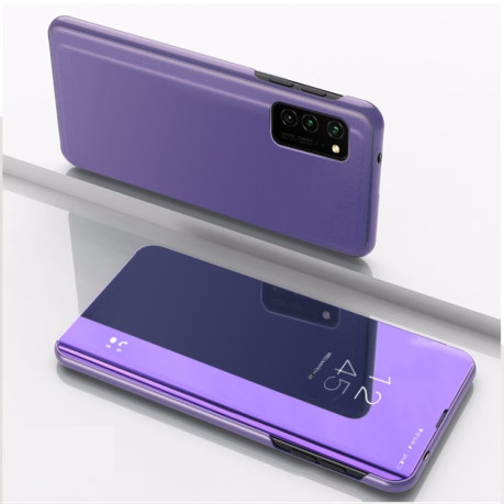 Чехол-книжка Clear View на Samsung Galaxy A02s - фиолетово-синий