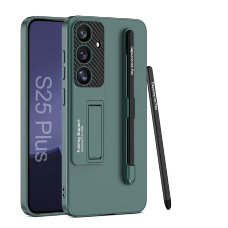 Протиударний чохол GKK Ultra-thin Holder with Pen Slots &amp; Stylus Pen  для Samsung Galaxy S25+ 5G - зелений