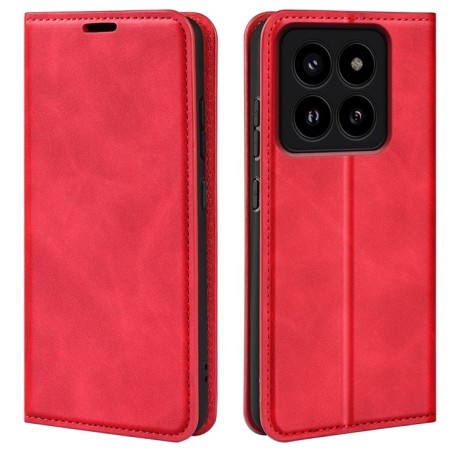 Чохол-книжка Retro Skin Feel Business Magnetic на Xiaomi 14 Pro - червоний