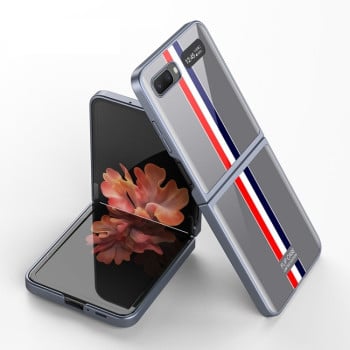 Противоударный чехол GKK Straight Edge для Samsung Galaxy Z Flip - серый