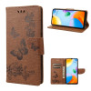 Чехол-книжка Floral Butterfly для Xiaomi Poco C40/Redmi 10c - коричневый