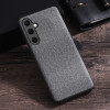 Противоударный чехол Cloth Texture на Samsung Galaxy A35 - серый