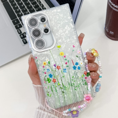 Чохол Electroplating Laser Flower Texture для Samsung Galaxy S25 Ultra 5G - Little Wildflower