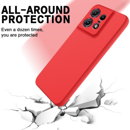 Силіконовий чохол Solid Color Liquid Silicone Motorola Edge 50 Pro - червоний