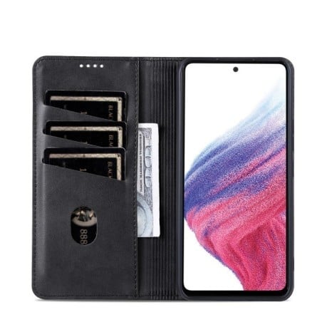 Чохол-книжка Calf Texture Magnetic для Samsung Galaxy A55 - чорний