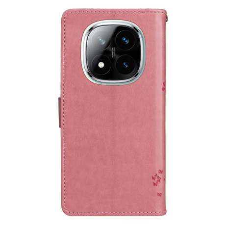 Чохол-книжка Happy Cat Pattern для Xiaomi Redmi Note 14 Pro / 14 Pro+ 5G - рожевий