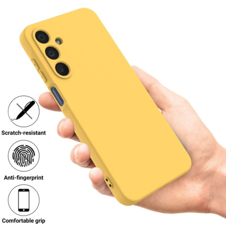 Силиконовый чехол Solid Color Liquid Silicone на Samsung Galaxy A16 5G - желтый