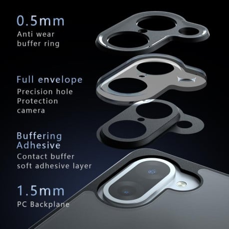 Чохол Armor Precise Hole гібрид на OnePlus Ace 5 Racing / Nord CE5 - чорний