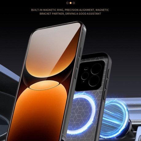 Чехол HUIYI Leather Magnetic для Realme GT 7 Pro - синий