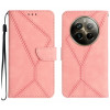 Чехол-книжка Stitching Embossed Leather  для Realme 12 Pro / 12 Pro+ - розовый