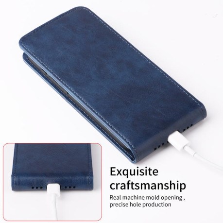 Чехол Magnetic Vertical Flip Leather для OnePlus 13T 5G - синий