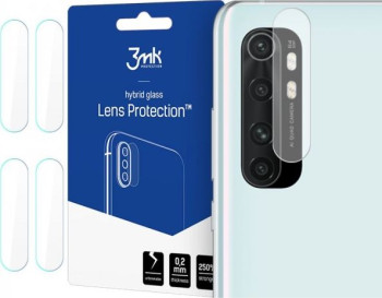 Защитное гибридное гибкое стекло на камеру 3MK Lens Protect для Xiaomi Mi Note 10 Lite