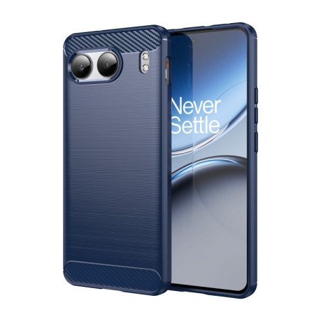 Протиударний чохол Brushed Texture Carbon Fiber на OnePlus Nord 4 - синій