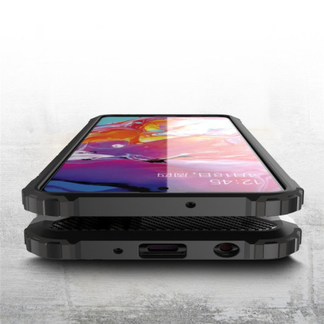 Противоударный чехол Rugged Armor на Samsung Galaxy A71/ А715 - синий