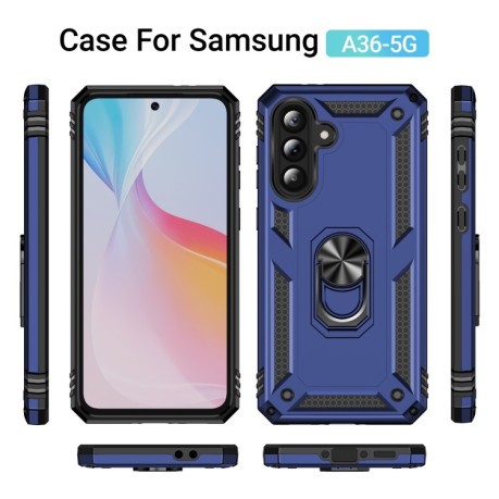 Противоударный чехол HMC 360 Degree Rotating Holder на Samsung Galaxy A36 5G - синий