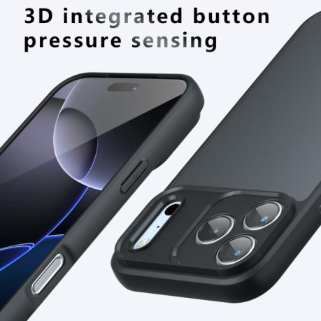 Противоударный чехол Armor Precise Hole PC Hybrid TPU для iPhone 17 Pro - черный