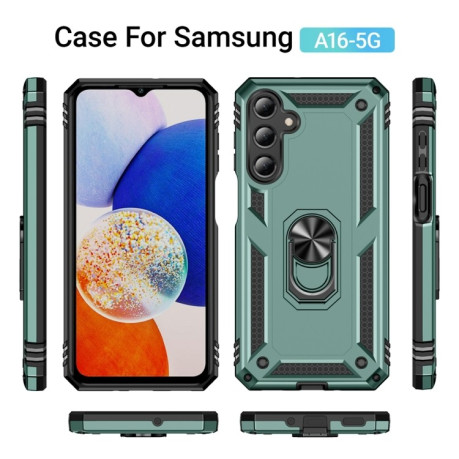 Противоударный чехол HMC 360 Degree Rotating Holder на Samsung Galaxy A16 5G - зеленый