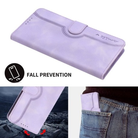 Чохол-книжка Skin Feel Heart Amile для Infinix Hot 50 Pro+ 4G - фіолетовий
