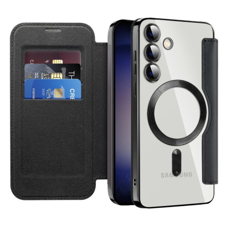 Чохол-книжка Shield MagSafe RFID Anti-theft Leather  для Samsung Galaxy S25+ 5G - чорний