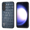 Противоударный чехол ABEEL Crocodile Texture Genuine Leather для Samsung Galaxy S23 FE 5G - синий