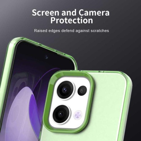 Чехол Candy Series гибрид с усиленными бортиками на OPPO Reno13 5G Global - зеленый