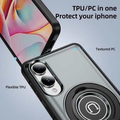 Протиударний чохол Ring Holder Magnetic для Samsung Galaxy S25 Edge 5G - сірий
