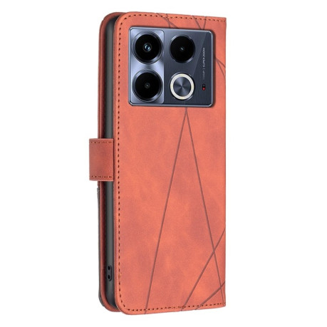 Чохол-книжка Rhombus Texture для Infinix Note 40 4G - коричневий