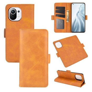 Чохол-книжка з двосторонньою магнітною застібкою на Xiaomi Mi 11 - жовтий