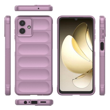 Силиконовый чехол Magic Flannel для Samsung Galaxy A07 4G - фиолетовый