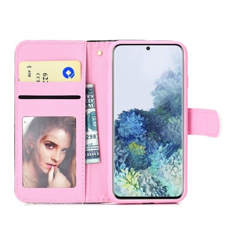 Чехол-книжка Glitter Powder на Samsung Galaxy A31 - розовый