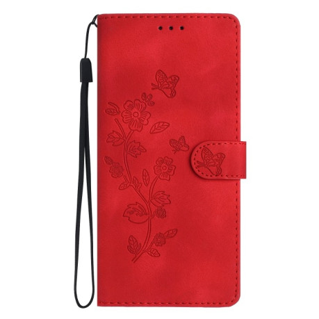 Чохол-книжка Flower Butterfly Embossing Samsung Galaxy A15 - червоний