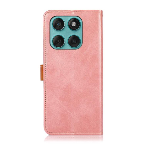 Чохол-книжка KHAZNEH Dual-color Cowhide на Motorola Edge 60 Fusion - золото