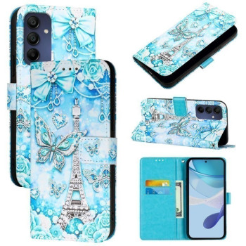 Чохол-книжка Colored Drawing Pattern Plain Weave Leather для Samsung Galaxy A16 5G - Butterfly