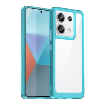 Противоударный чехол  Colorful Acrylic Series с цветной силиконовой боковиной на Xiaomi Redmi Note 13 Pro+ - синий
