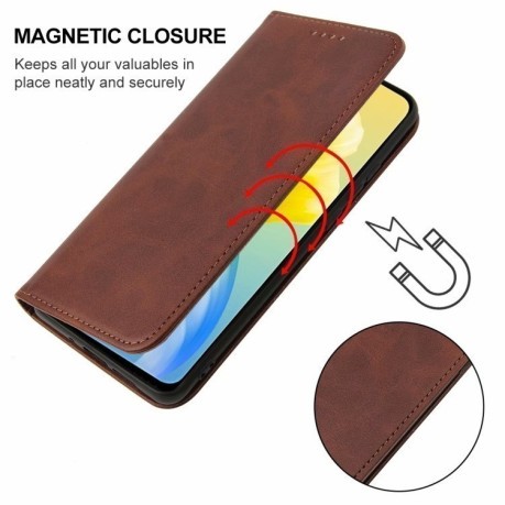 Чехол-книжка Magnetic Closure для Vivo S10e / V23e - коричневый