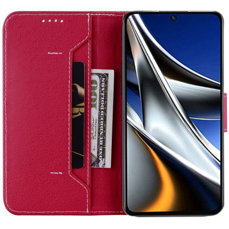 Чехол-книжка Litchi RFID Leather для Xiaomi 12 Pro - красный