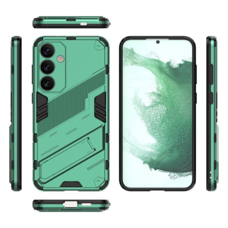 Противоударный чехол Punk Armor для Samsung Galaxy S24+ 5G - зеленый
