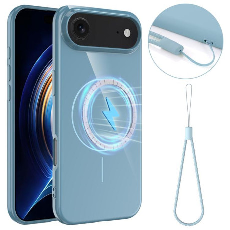 Противоударный чехол Glossy TPU Shockproof MagSafe на iPhone Air - синий