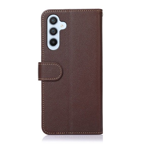 Чохол-книжка KHAZNEH Litchi Texture  для Samsung Galaxy A56 5G - коричневий