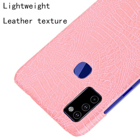 Удароміцний чохол Crocodile Texture Samsung Galaxy M51 - рожевий