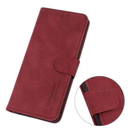 Чехол-книжка KHAZNEH Matte Texture для Xiaomi Redmi Note 14 4G 164.84mm - красный