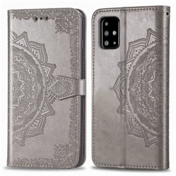 Чехол-книжка Mandala на Samsung Galaxy A71/А715 - серый